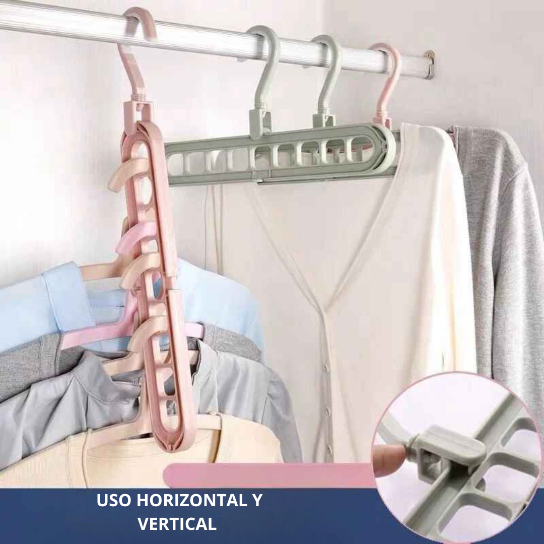 Colgador de Ropa 9 en 1 Pack 5 Unidades